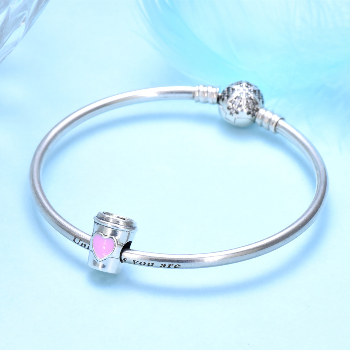 S925 sterling silver bead DIY pendant coffee cup - Image 4