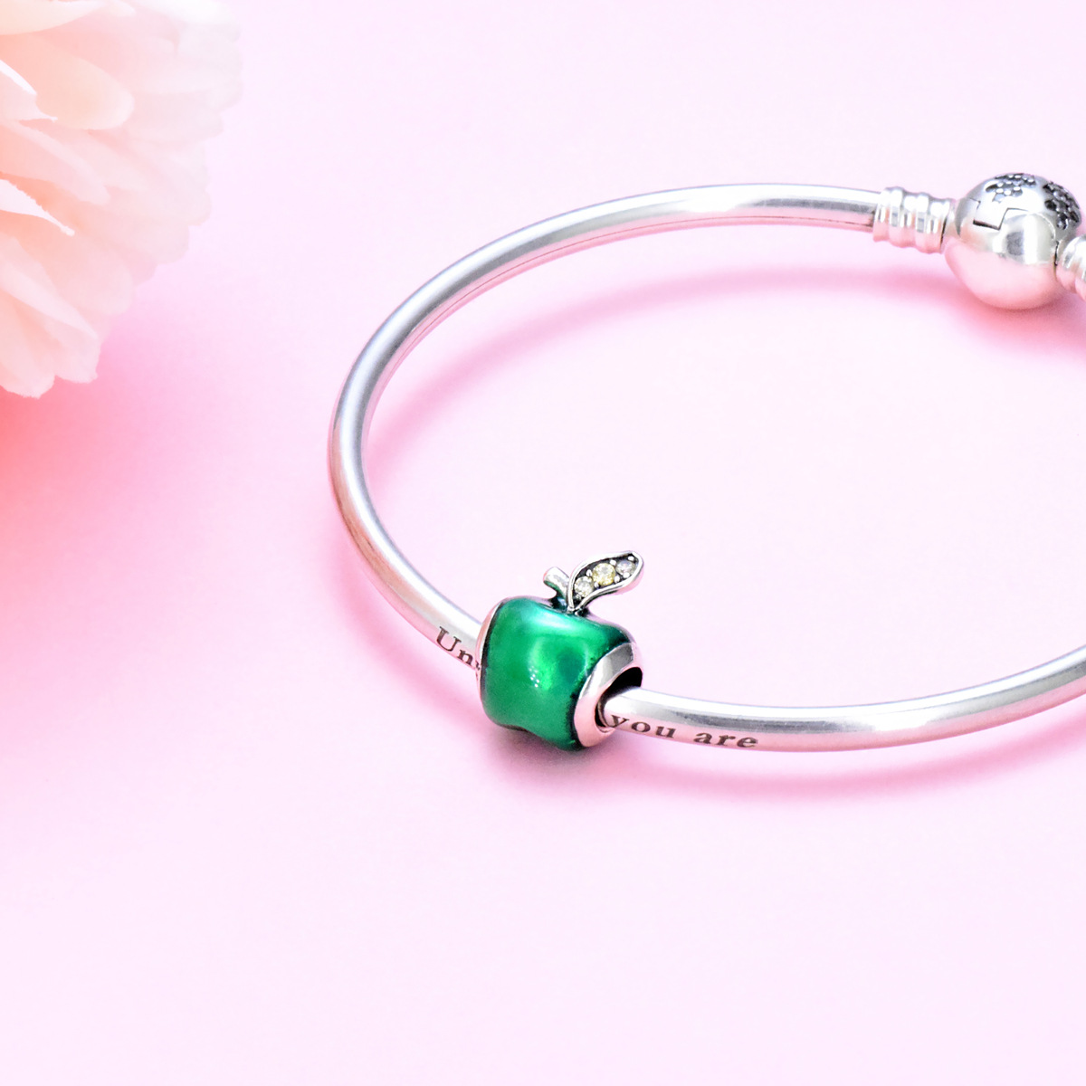 S925 sterling silver bead DIY pendant apple - Image 5