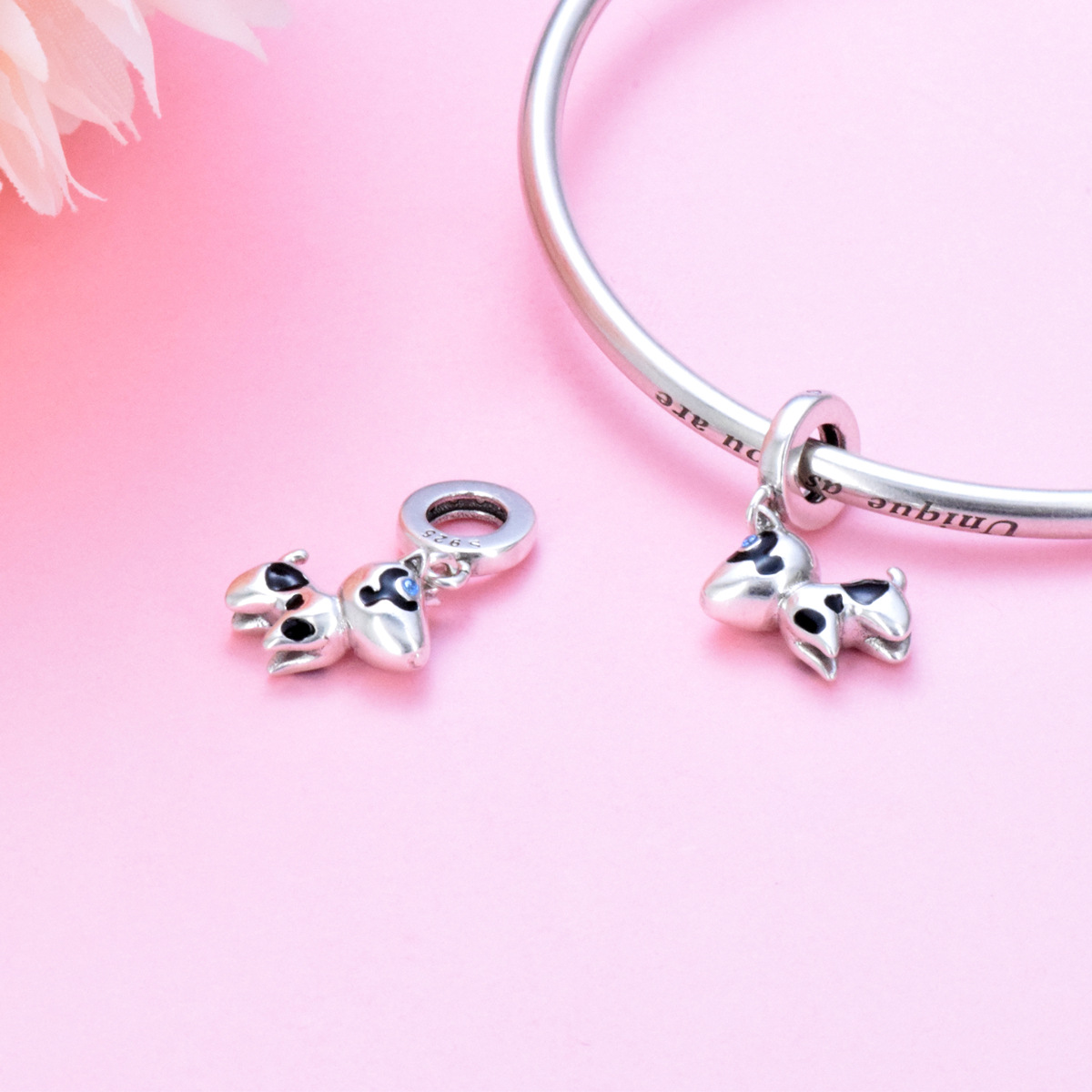 S925 sterling silver bead DIY pendant for puppies - Image 4