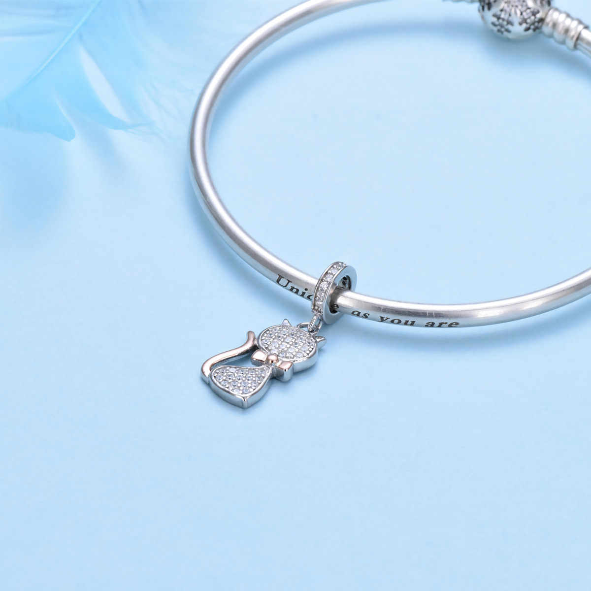 S925 sterling silver bead DIY pendant for cats - Image 4