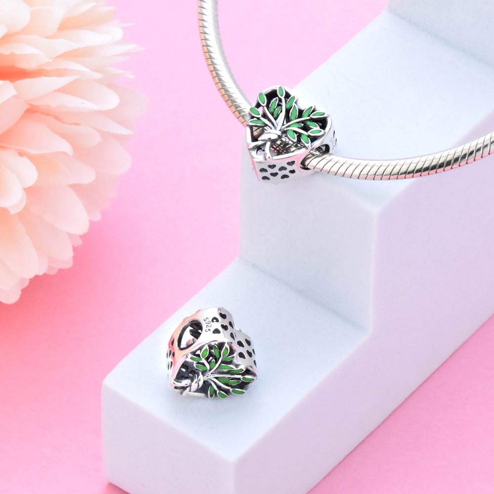 S925 Pure Silver Bead DIY Pendant Family Tree - Image 4