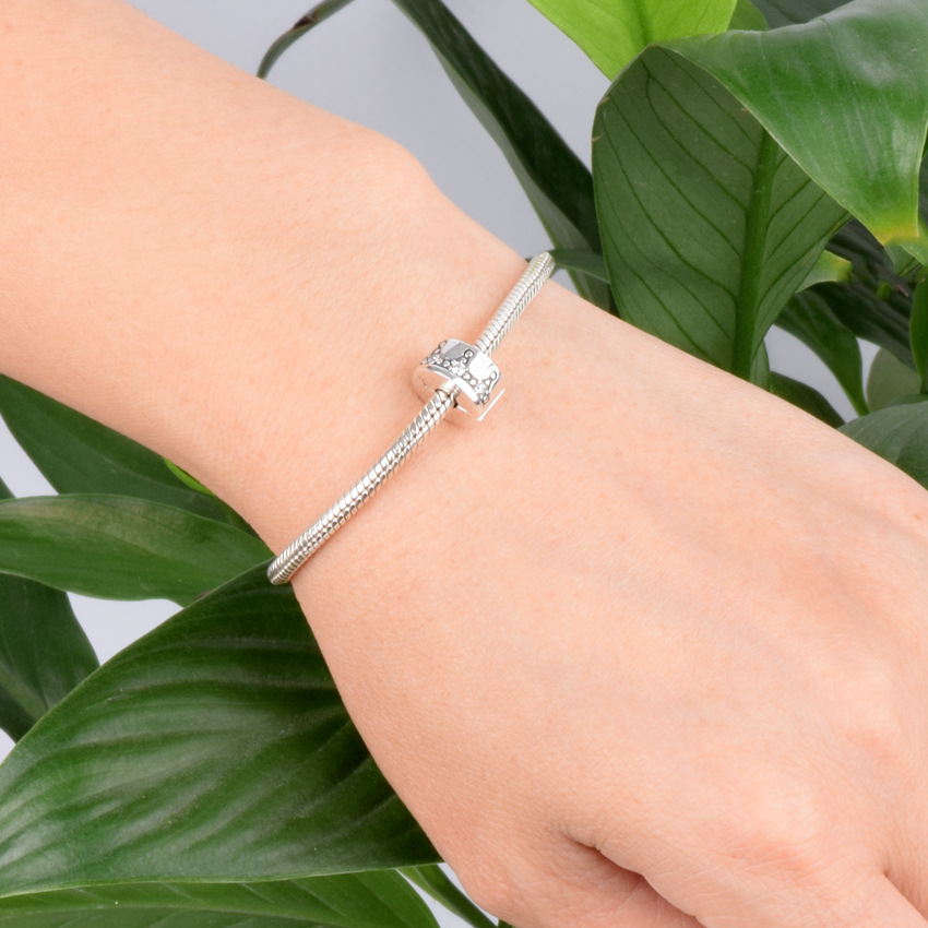 S925 sterling silver bead DIY pendant crown buckle - Image 4