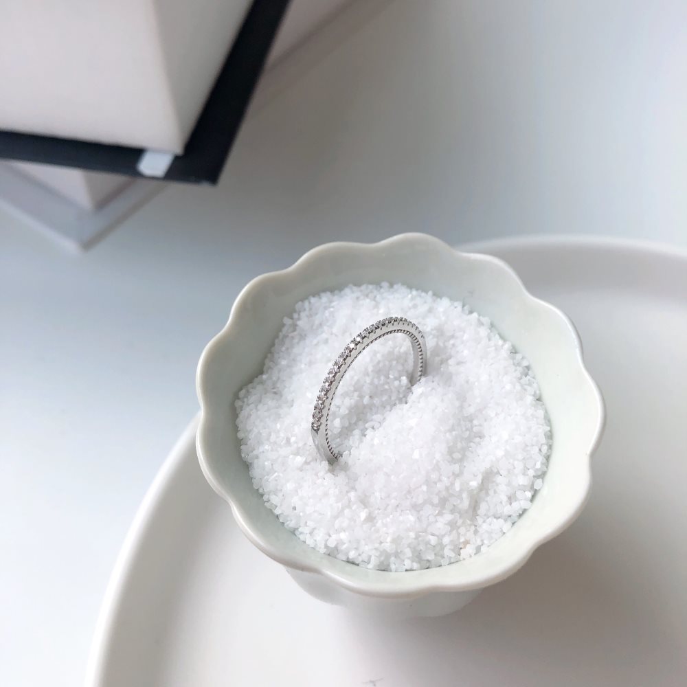 S925 sterling silver women's ring full diamond zircon ring - Image 3