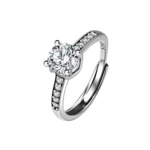 S925 sterling silver full diamond ring female fashion proposal ring