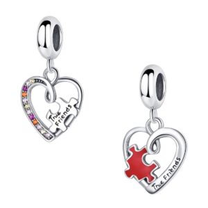 S925 sterling silver beaded DIY pendant love