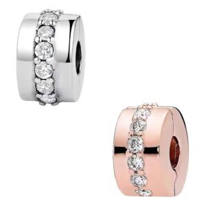 S925 sterling silver beaded DIY pendant with a buckle