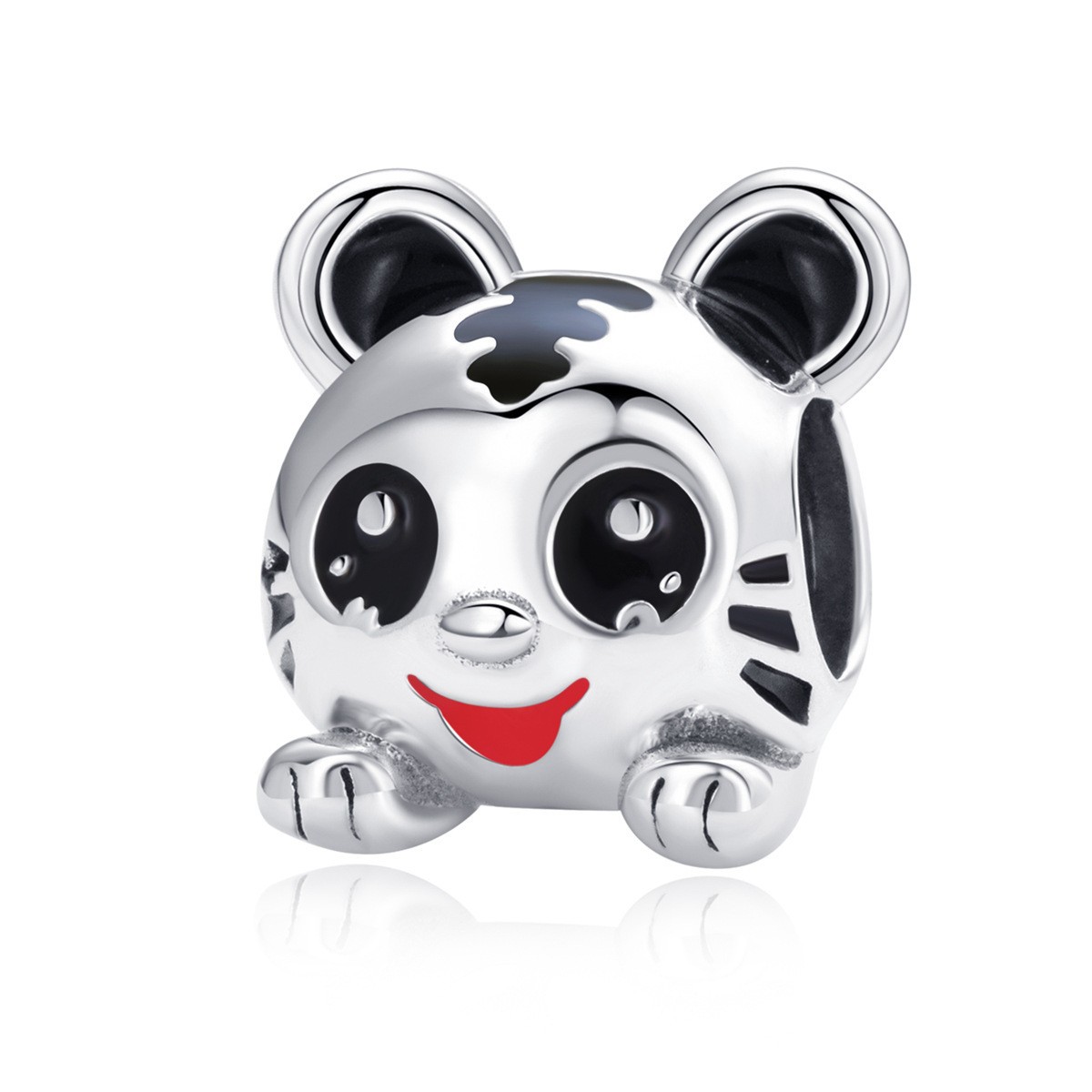 S925 Pure Silver Bead DIY Pendant Little Tiger