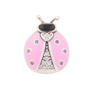 S925 sterling silver bead DIY pendant ladybug