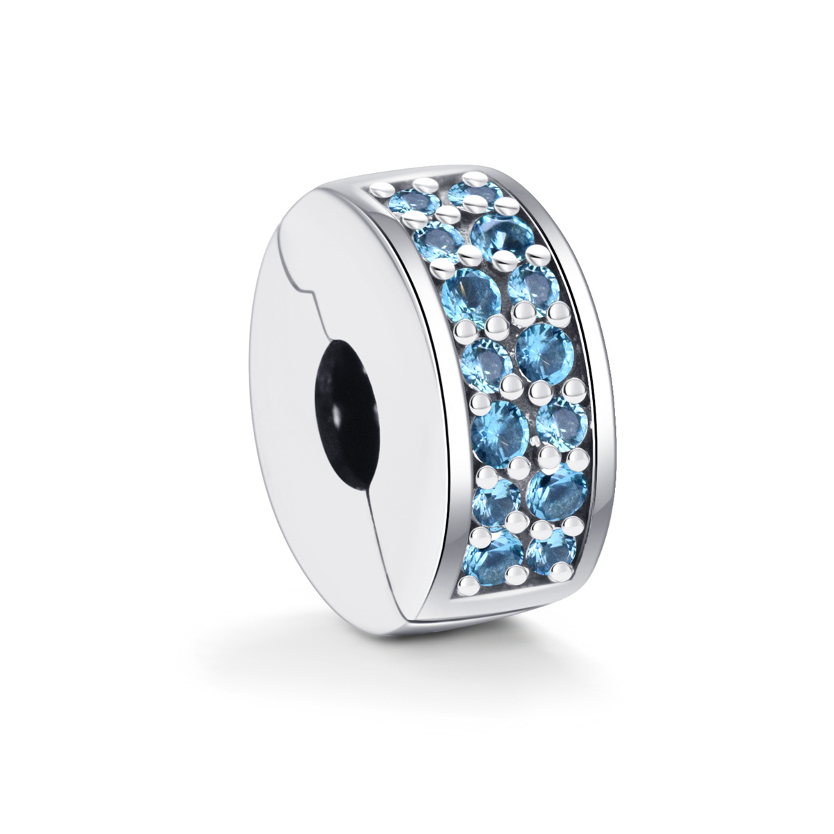 S925 sterling silver beaded DIY pendant with a buckle - Image 8