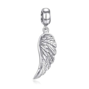S925 sterling silver beaded DIY pendant wings