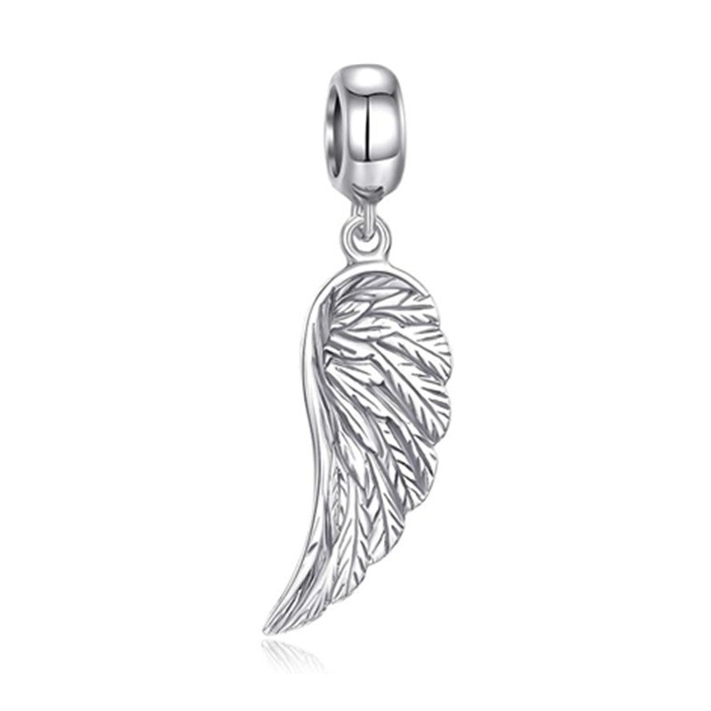 S925 sterling silver beaded DIY pendant wings