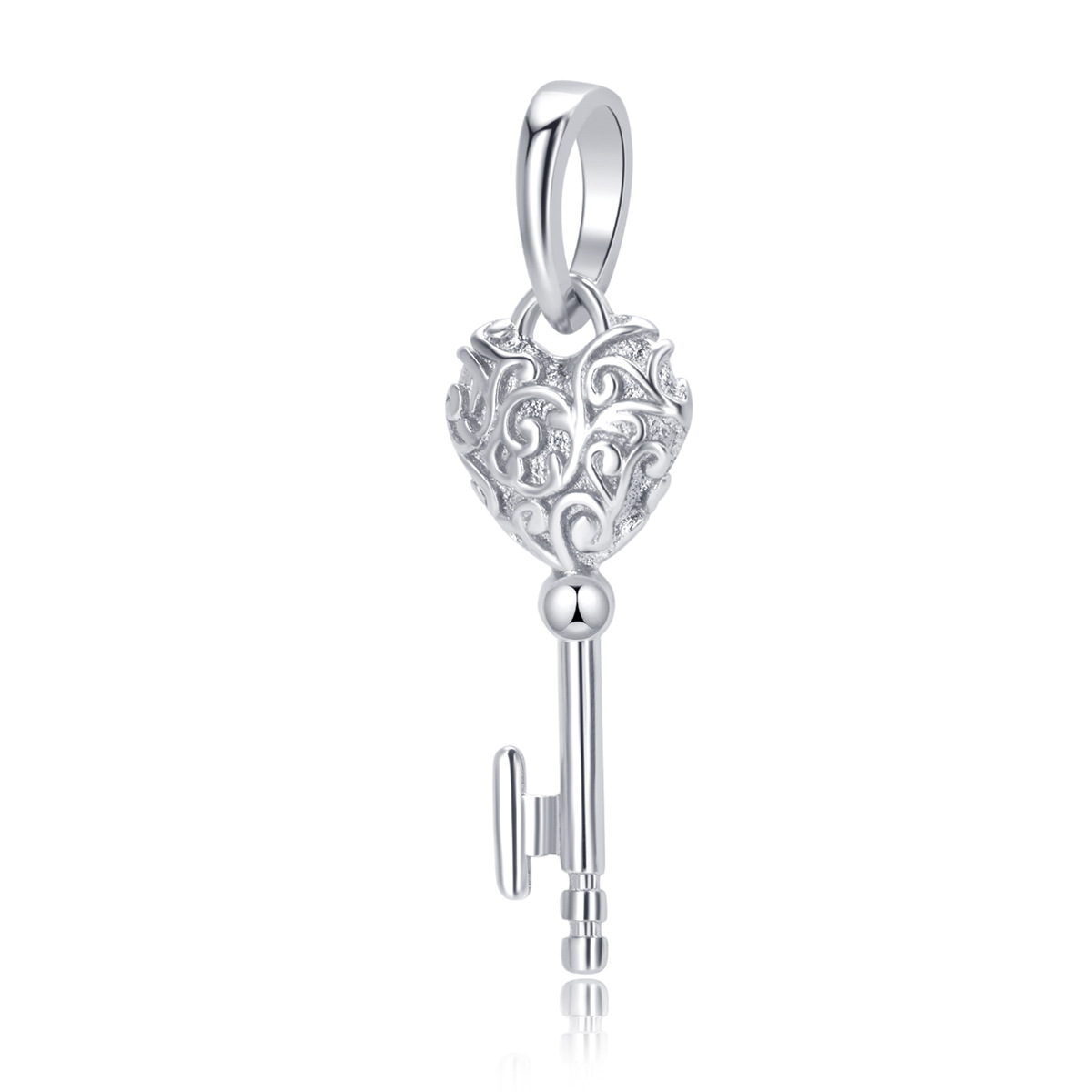 S925 Sterling Silver Beaded DIY Pendant Key - Image 2