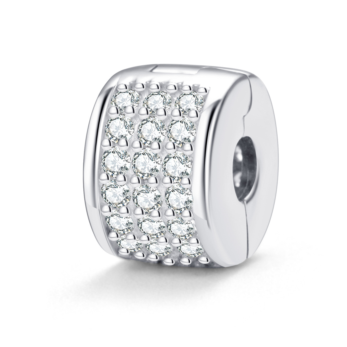 S925 sterling silver beaded DIY pendant buckle positioning beads