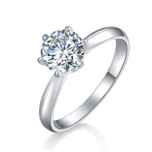 Six-claw ring S925 silver Moissanite Diamond Ring