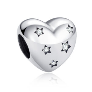 S925 sterling silver beaded DIY pendant love five-pointed star