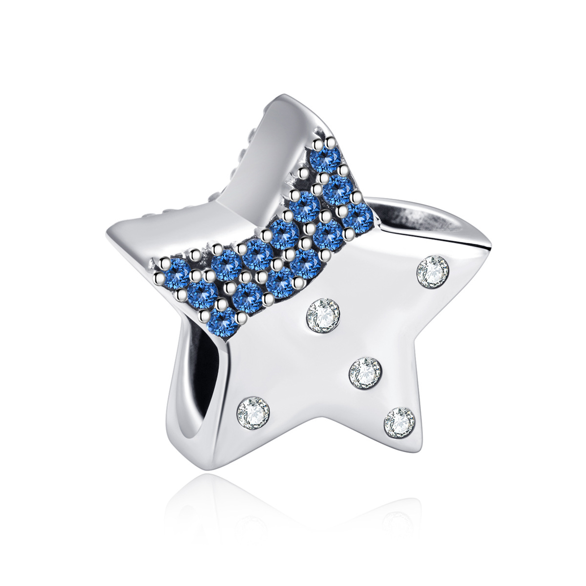 S925 Sterling Silver Beaded DIY Pendant Star Moon - Image 2