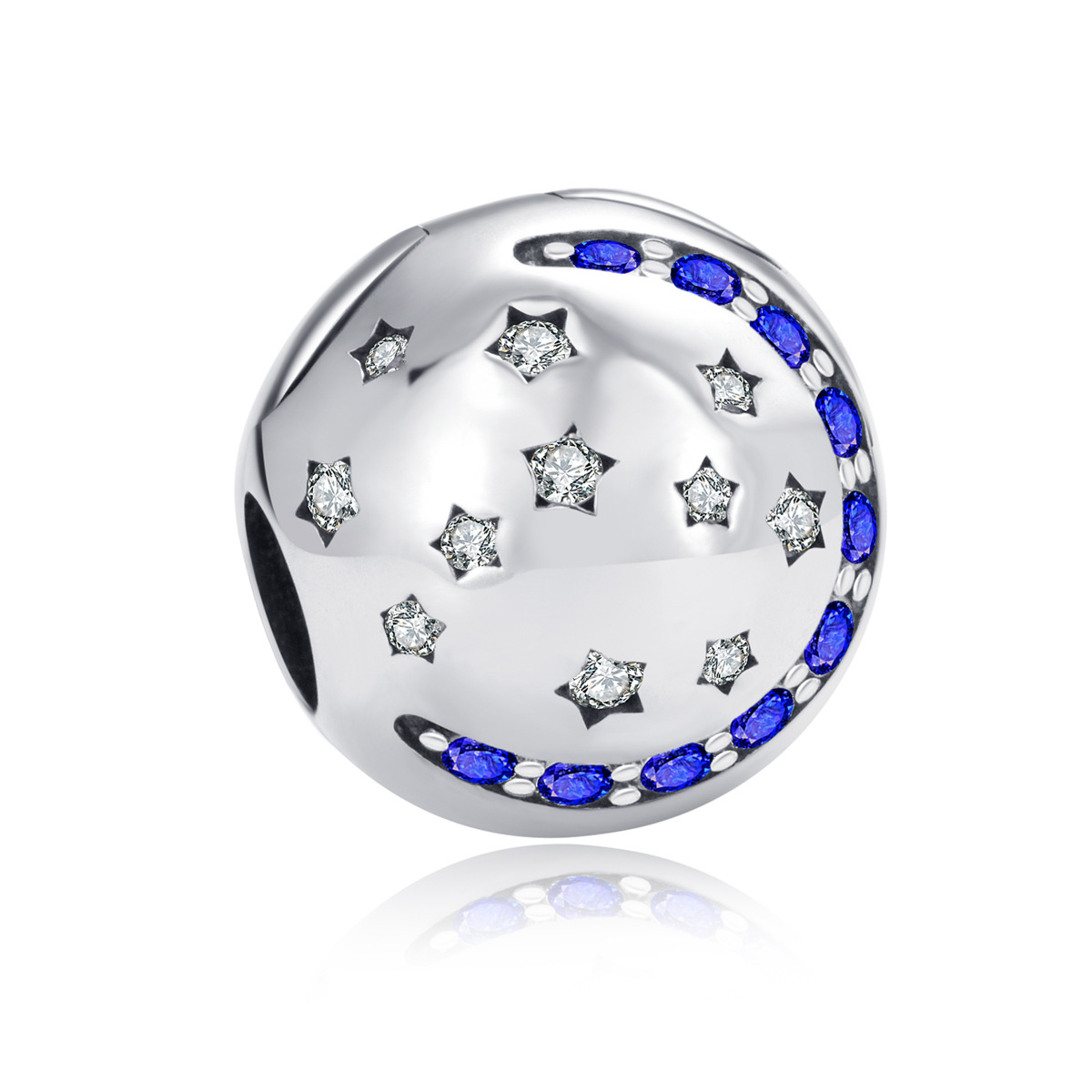 S925 sterling silver beaded DIY pendant star clasp - Image 3