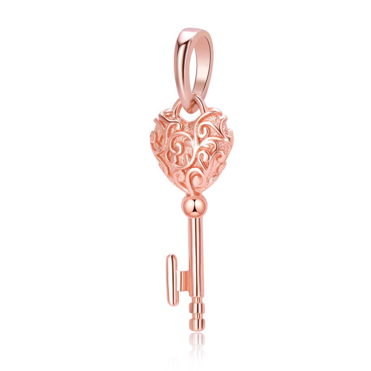 S925 Sterling Silver Beaded DIY Pendant Key - Image 3