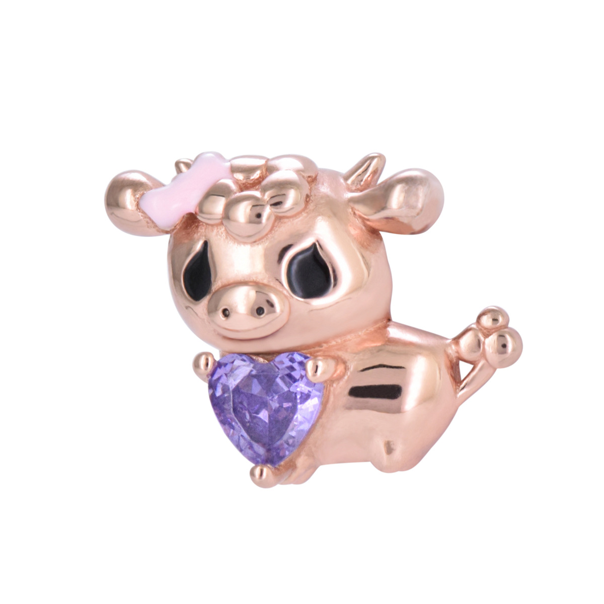 S925 sterling silver bead DIY pendant for calf - Image 2