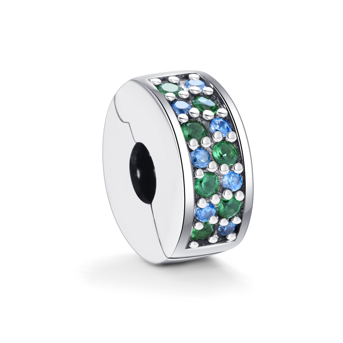 S925 sterling silver beaded DIY pendant with a buckle - Image 5