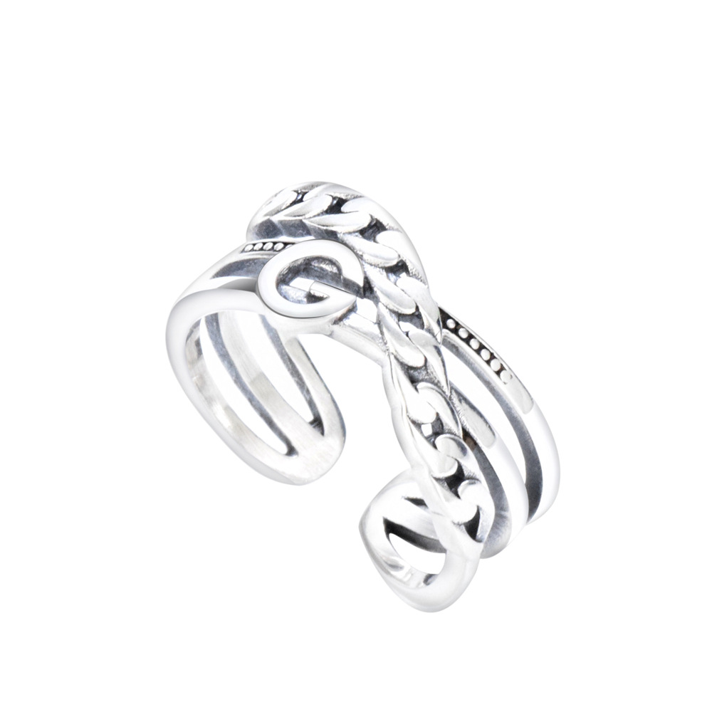 S925 sterling silver ring anti-oxidation unisex - Image 2