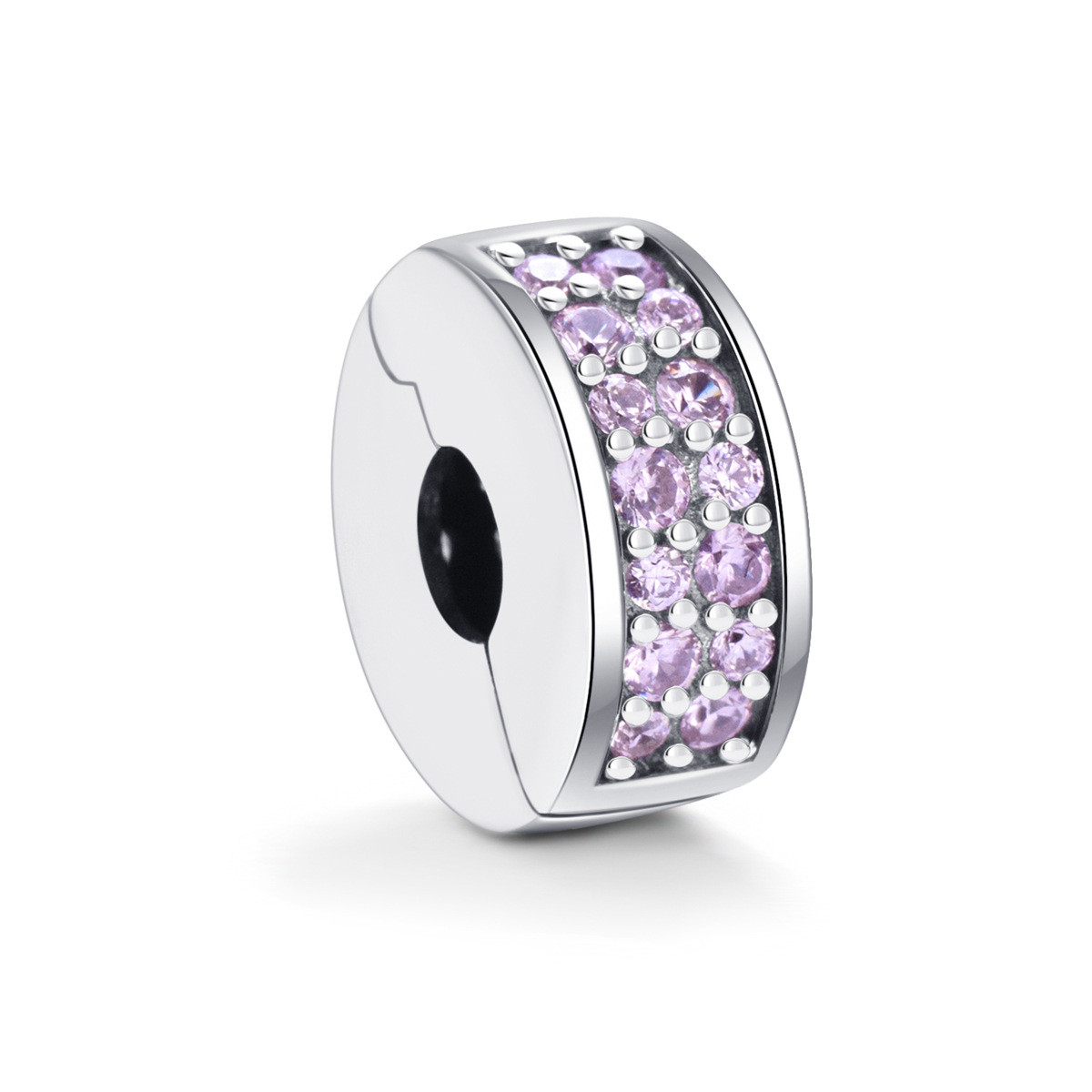 S925 sterling silver beaded DIY pendant with a buckle - Image 3