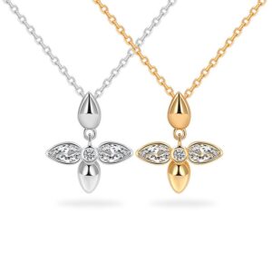 S925 sterling silver necklace four-leaf clover pendant clavicle chain