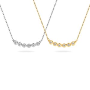 S925 sterling silver necklace smile pendant clavicle chain