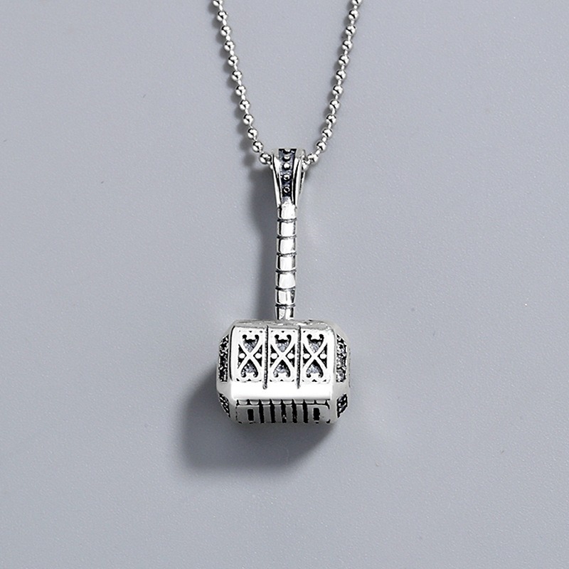 S925 sterling silver necklace quake thor pendant clavicle chain - Image 5