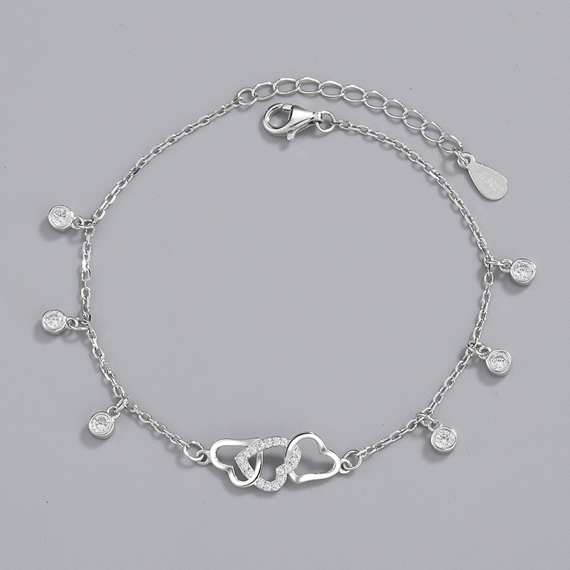 S925 sterling silver bracelet tassel crystal bracelet - Image 4