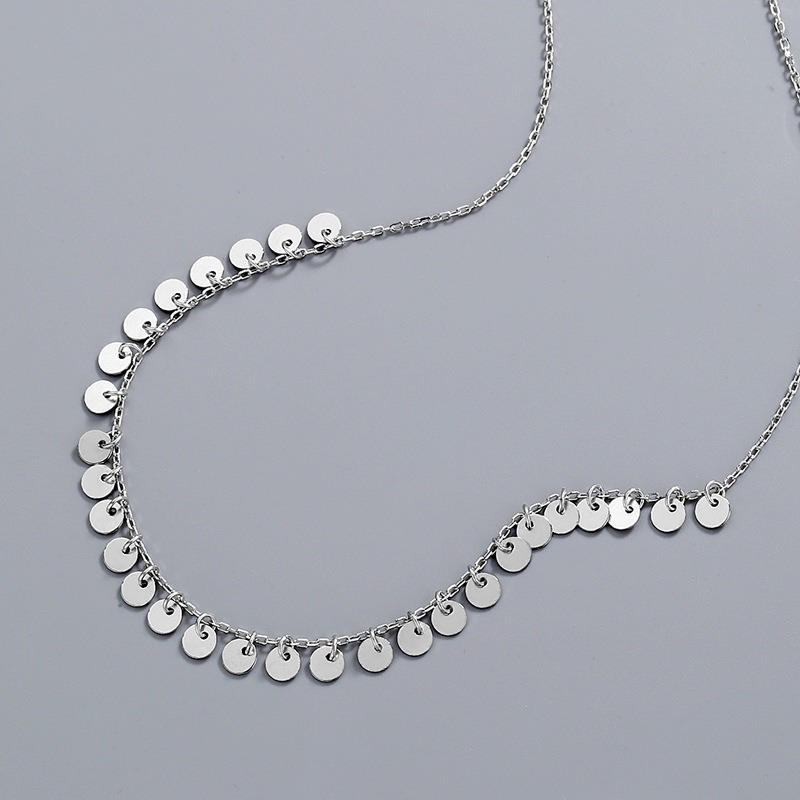 S925 sterling silver necklace original tassel pendant clavicle chain - Image 5