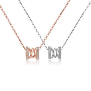 S925 sterling silver necklace small waist pendant clavicle chain