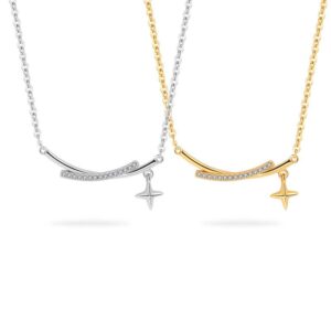 S925 sterling silver necklace star pendant clavicle chain