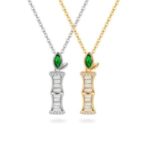 S925 sterling silver necklace slub pendant clavicle chain slub necklace