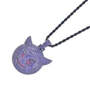 Hip hop pendant copper inlaid with zircon small devil shape