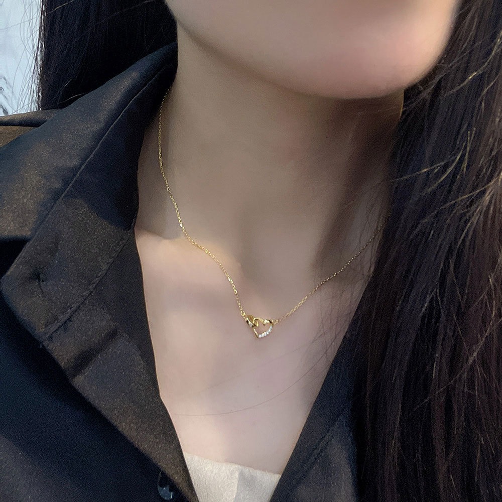 S925 sterling silver necklace heart pendant clavicle chain - Image 6