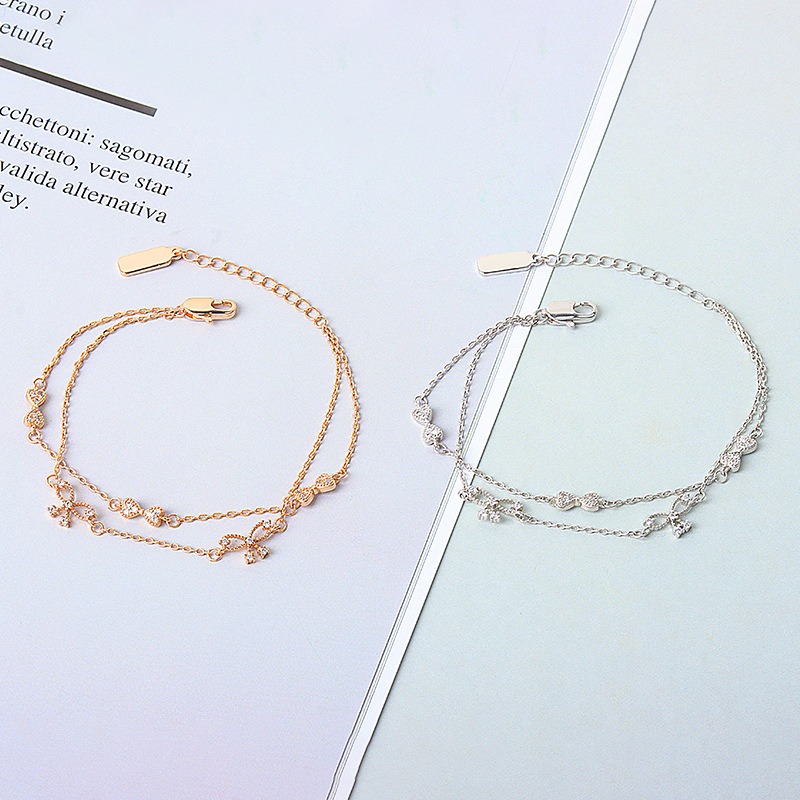 S925 sterling silver bracelet bow bracelet - Image 5