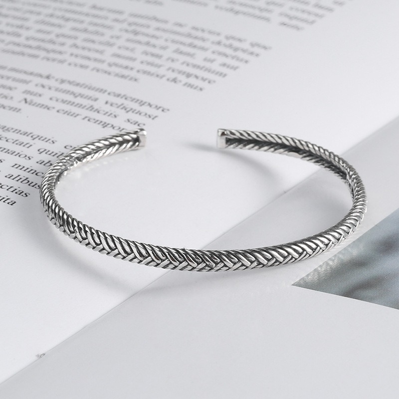 S925 sterling silver bracelet vintage bracelet - Image 4