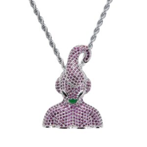 Hip hop pendant copper inlaid zircon dragon ball puppet shape