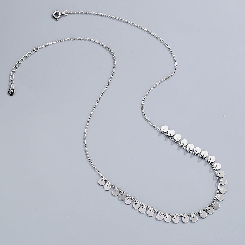 S925 sterling silver necklace original tassel pendant clavicle chain - Image 3