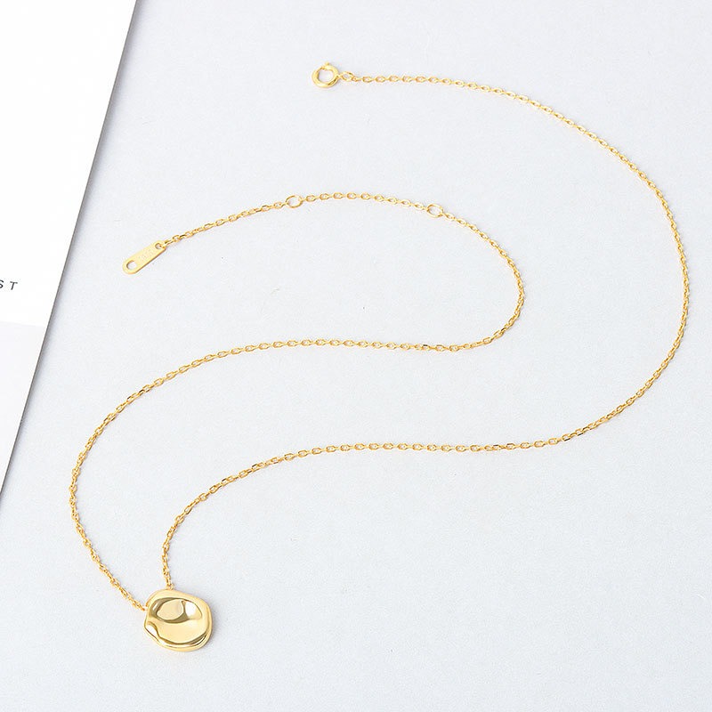 S925 sterling silver necklace geometric pendant clavicle chain - Image 5