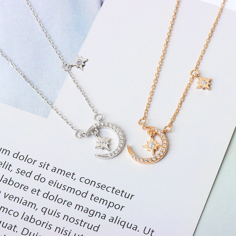 S925 sterling silver necklace star pendant clavicle chain - Image 4