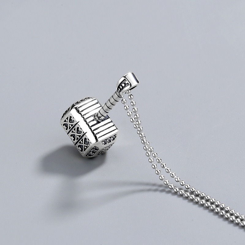 S925 sterling silver necklace quake thor pendant clavicle chain - Image 3