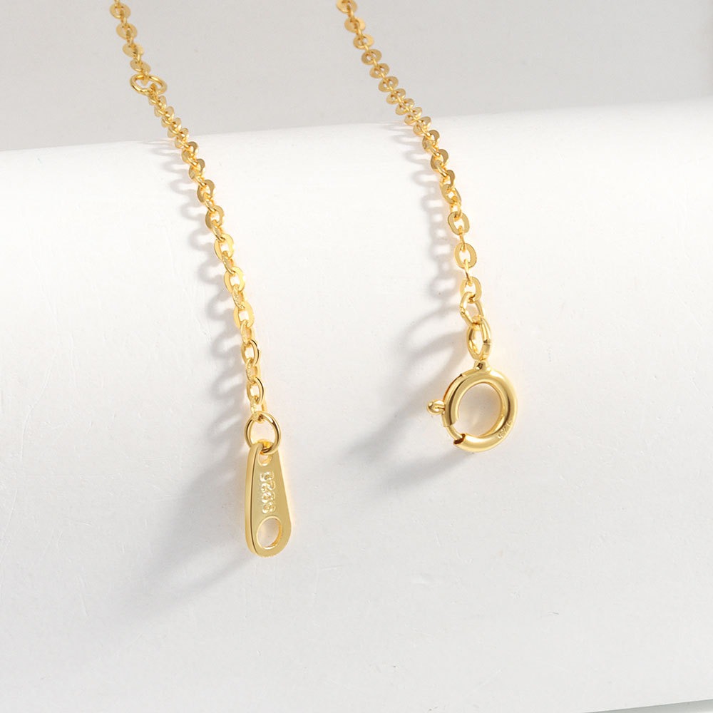 S925 sterling silver necklace silver set with zircon butterfly mother-of-pearl pendant clavicle chain - Image 4