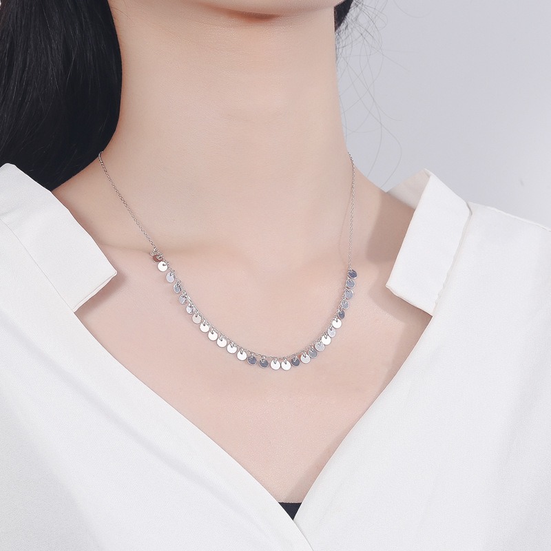 S925 sterling silver necklace original tassel pendant clavicle chain - Image 6