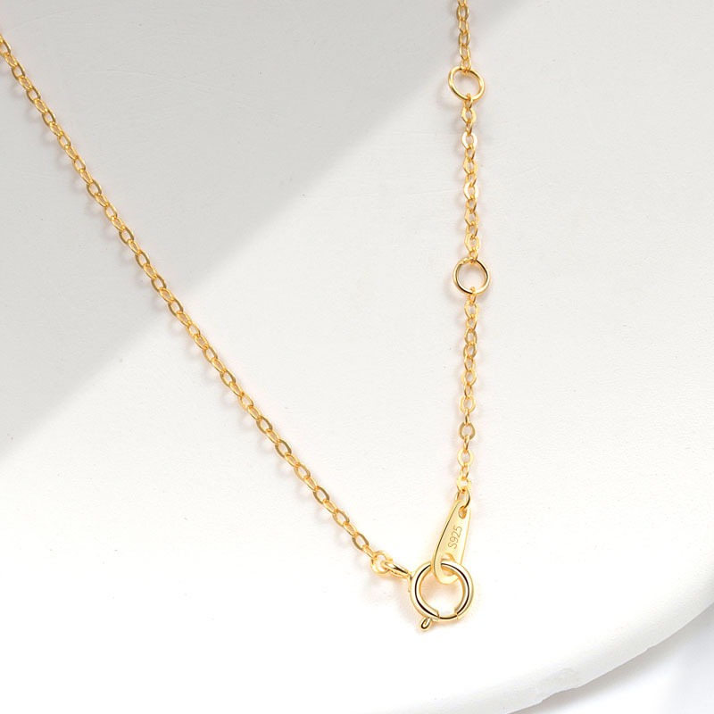 S925 sterling silver necklace leaf pendant clavicle chain - Image 4