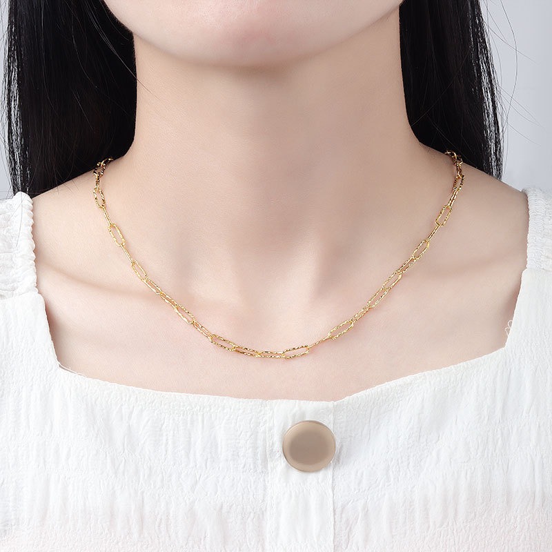 S925 sterling silver necklace flower chain - Image 6