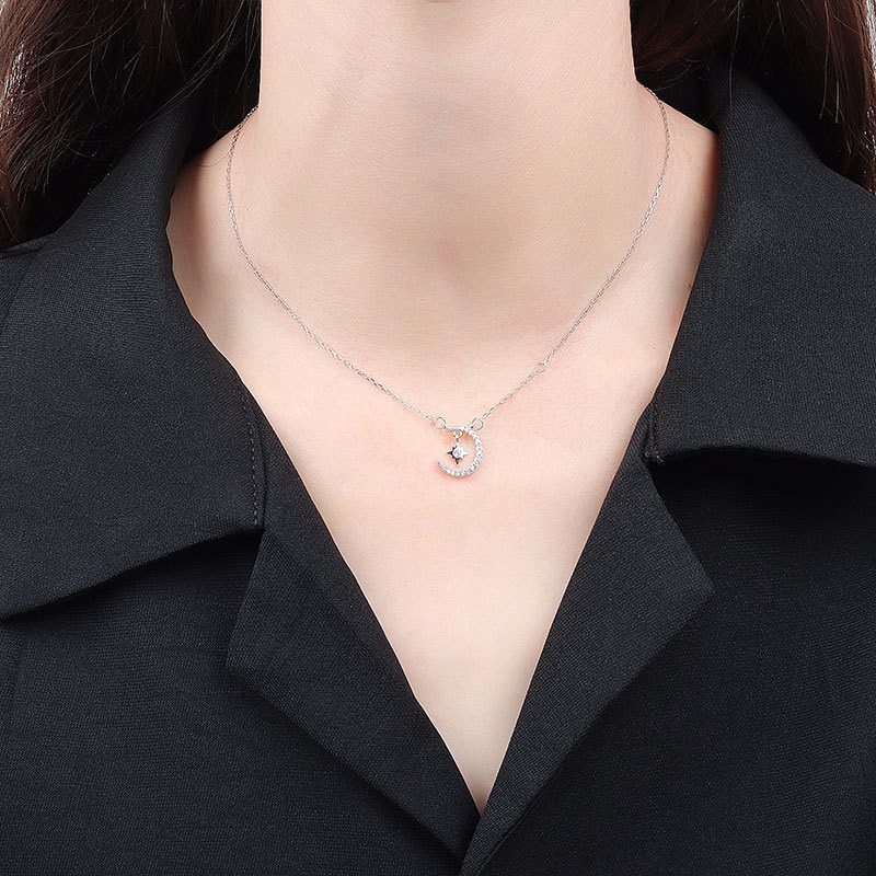 S925 sterling silver necklace star pendant clavicle chain - Image 5
