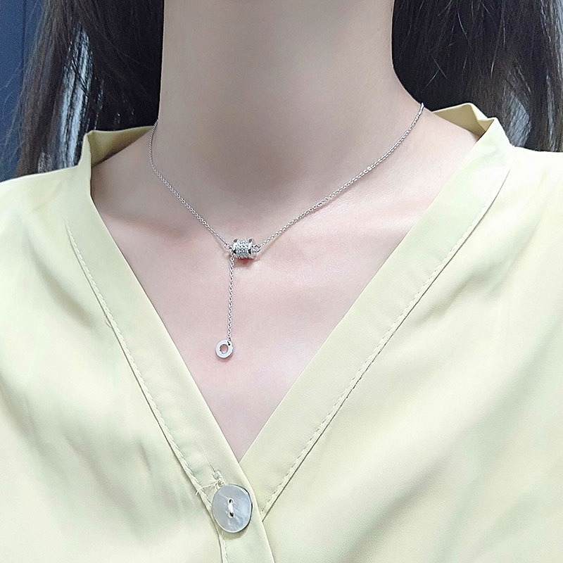 S925 sterling silver necklace small waist pendant clavicle chain - Image 5