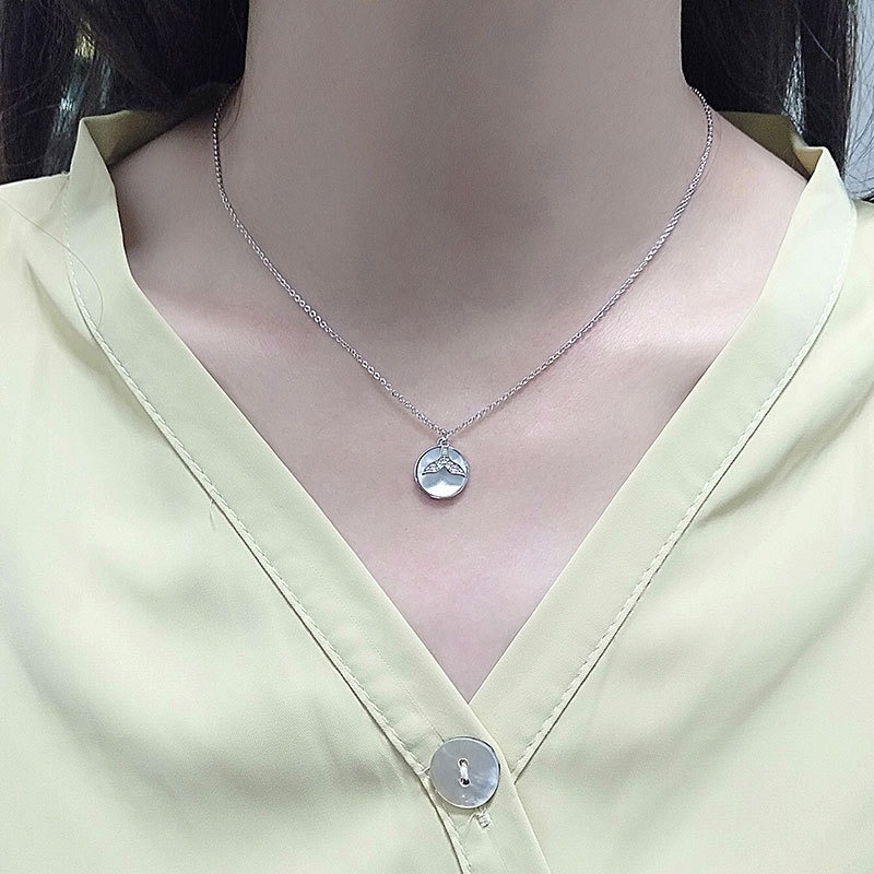 S925 sterling silver necklace hollow fishtail pendant clavicle chain - Image 5